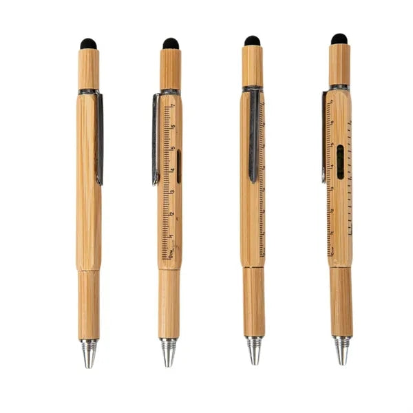 5-in-1 Bamboo Stylus Tool Pen