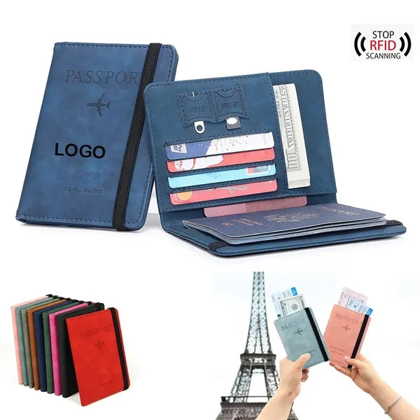RFID blocking passport holder wallet