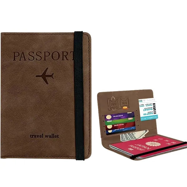 RFID blocking passport holder wallet