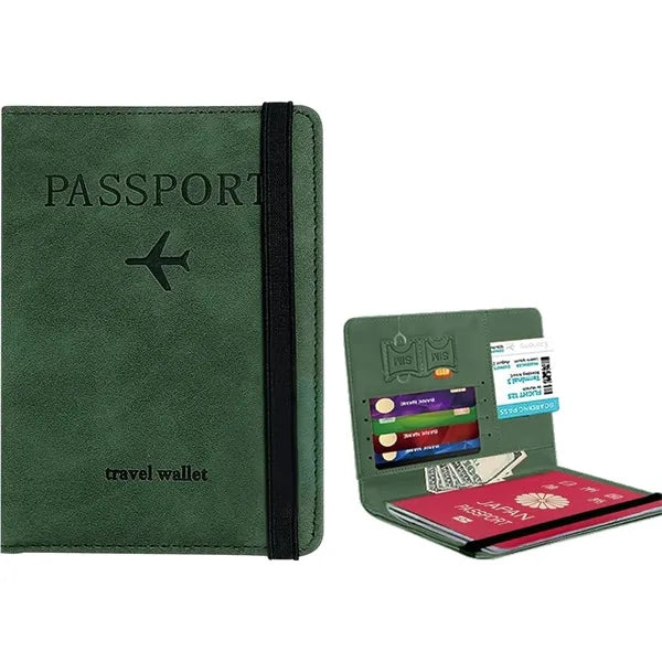 RFID blocking passport holder wallet