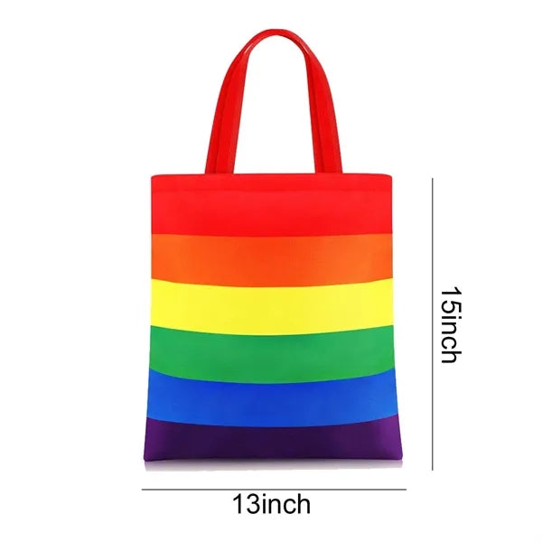 Rainbow Canvas Tote Bag
