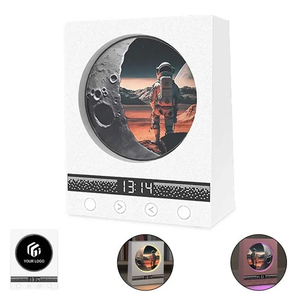 Room decor gift retro vinyl alarm clock with night light