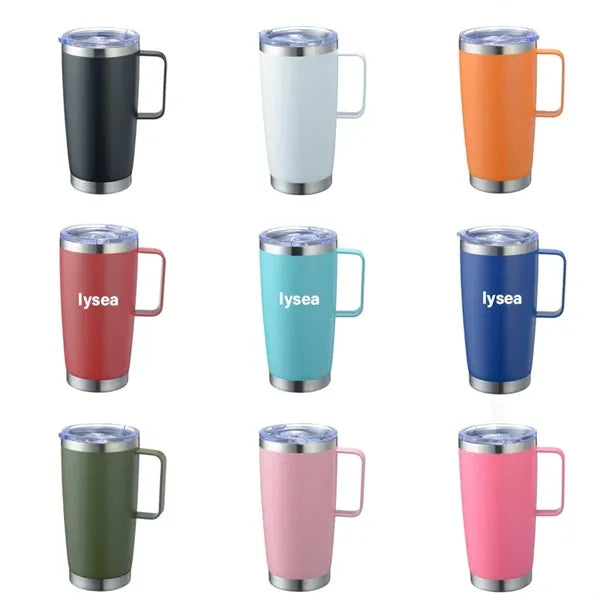 20 oz Insulated Coffee Mug with Lid and Handle