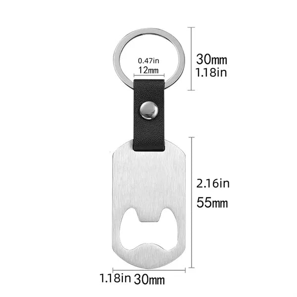 Stainless steel bottle opener keychain
