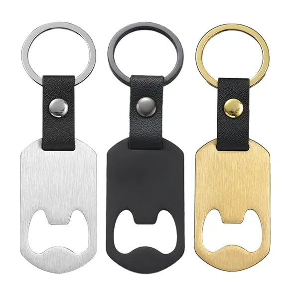 Stainless steel bottle opener keychain