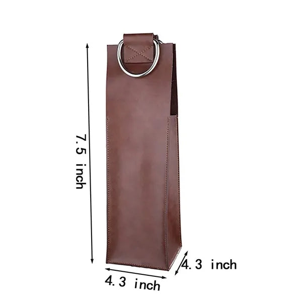 Leather 1-Bottle Wine Tote
