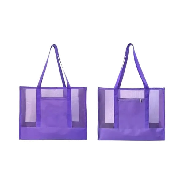 Large-Capacity Mesh Beach Tote Bag