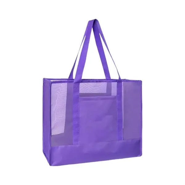 Large-Capacity Mesh Beach Tote Bag