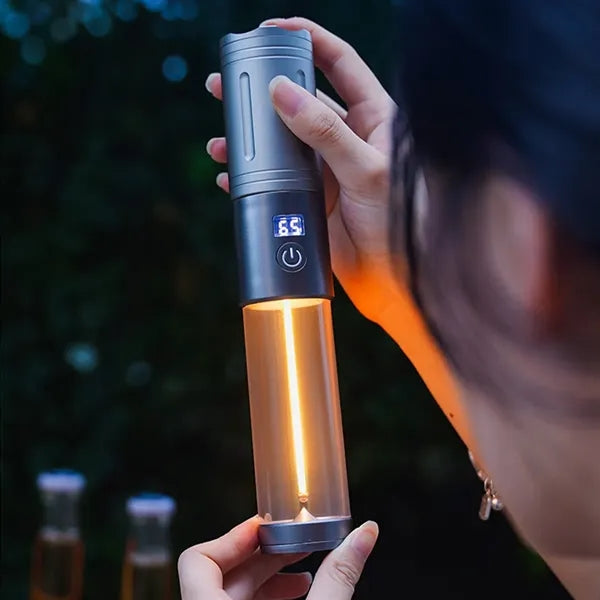 Zoomable Rechargeable LED Flashlights with Digital Display