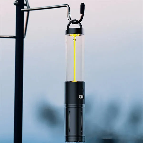Zoomable Rechargeable LED Flashlights with Digital Display