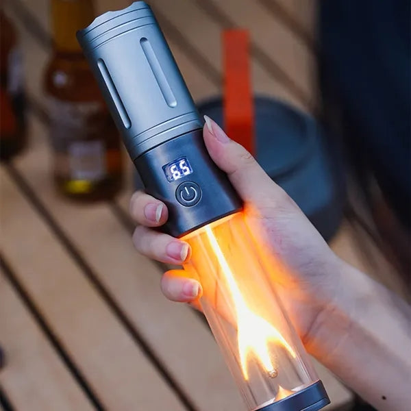 Zoomable Rechargeable LED Flashlights with Digital Display