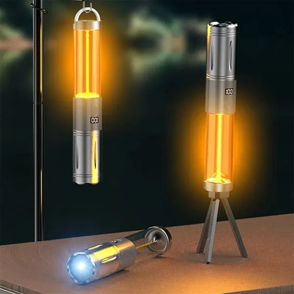 Zoomable Rechargeable LED Flashlights with Digital Display