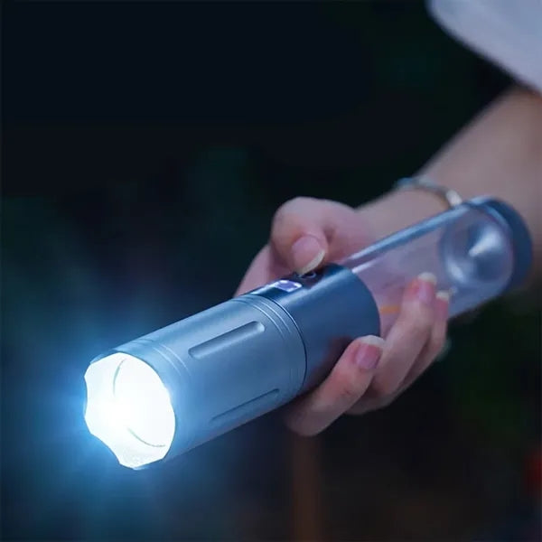 Zoomable Rechargeable LED Flashlights with Digital Display