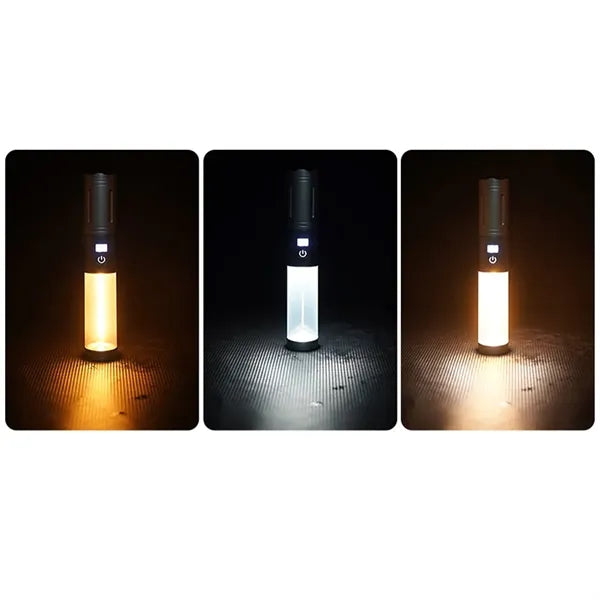 Zoomable Rechargeable LED Flashlights with Digital Display
