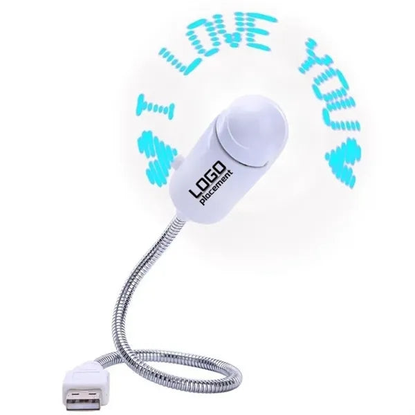 LED message fan with programmable display