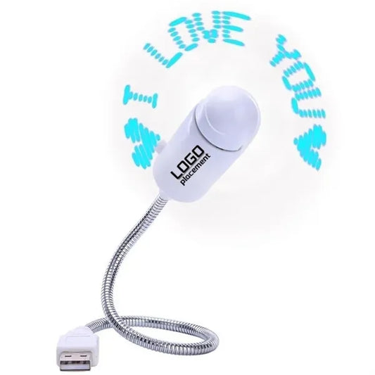 LED message fan with programmable display