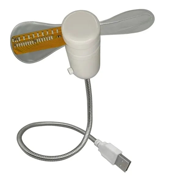 LED message fan with programmable display