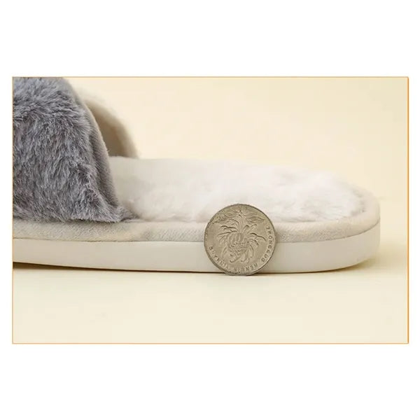 Cross Band Fuzzy Slippers