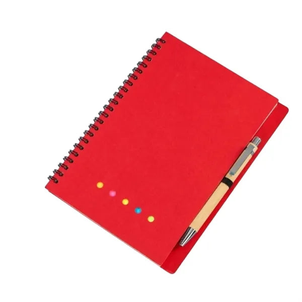 Notepad with Pen in Holder and Sticky Notes