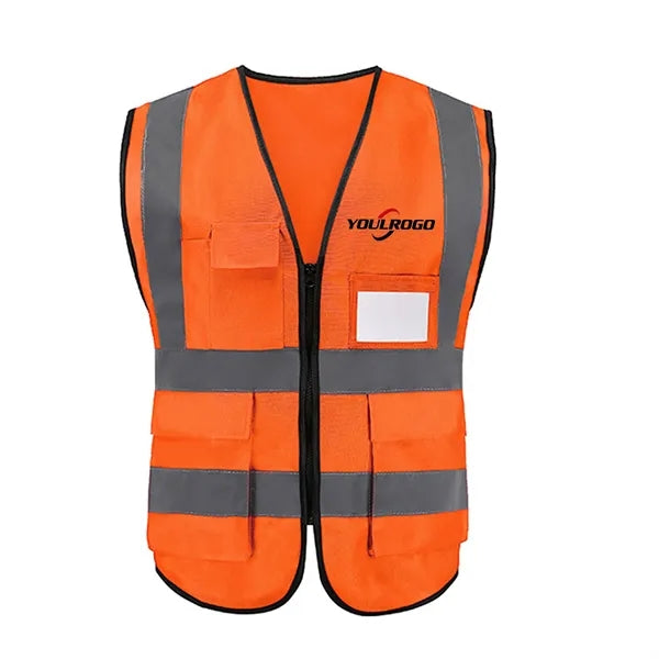 Class 2 Knitted Reflective Tape Safety Loop & Hook Vest
