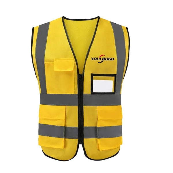 Class 2 Knitted Reflective Tape Safety Loop & Hook Vest