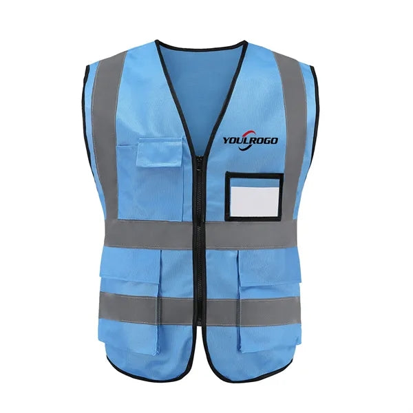 Class 2 Knitted Reflective Tape Safety Loop & Hook Vest