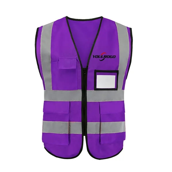 Class 2 Knitted Reflective Tape Safety Loop & Hook Vest