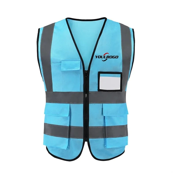 Class 2 Knitted Reflective Tape Safety Loop & Hook Vest