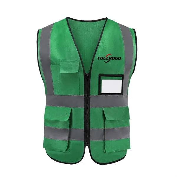 Class 2 Knitted Reflective Tape Safety Loop & Hook Vest