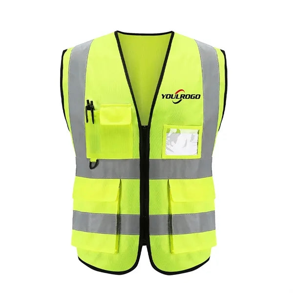 Class 2 Knitted Reflective Tape Safety Loop & Hook Vest