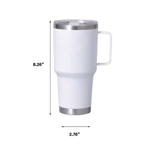 30oz Travel Mug Tumbler with Handle and Lid