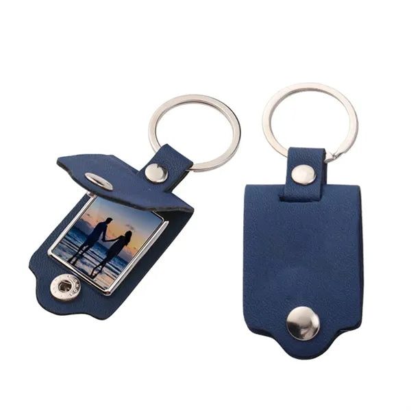 PU Leather Photo Keychain