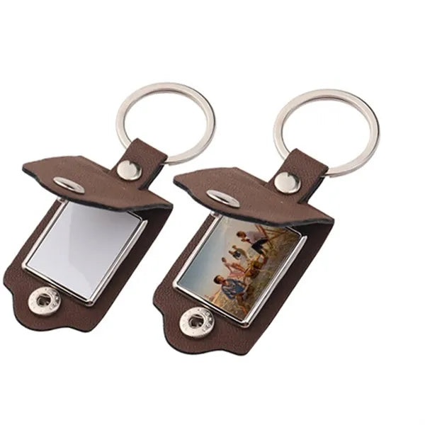 PU Leather Photo Keychain