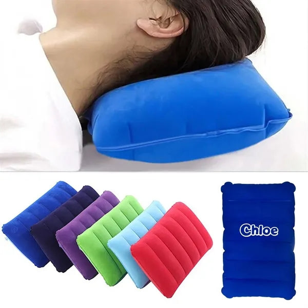 Portable Flocked PVC Inflatable Pillow