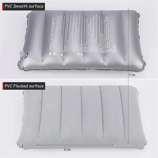 Portable Flocked PVC Inflatable Pillow