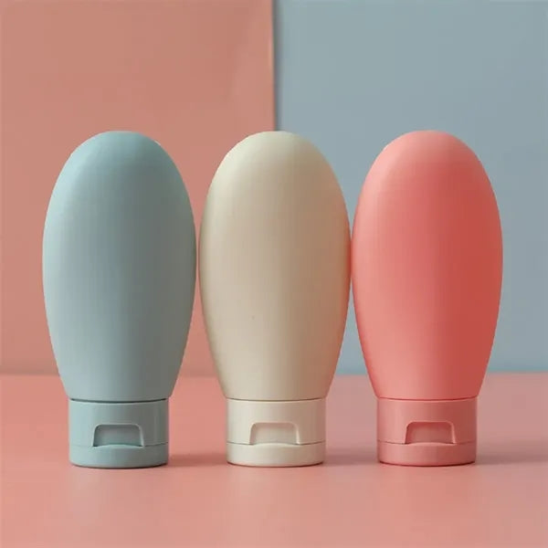 3-Piece 2-oz Refillable Squeezable Dispensing Lotion Bottles