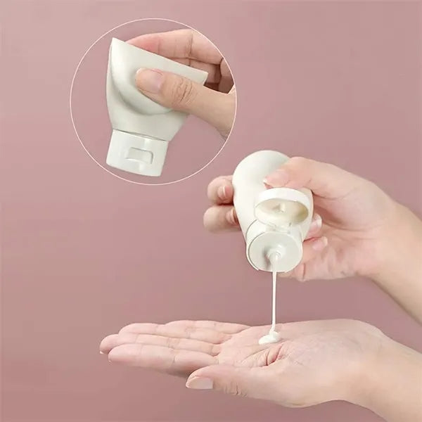 3-Piece 2-oz Refillable Squeezable Dispensing Lotion Bottles