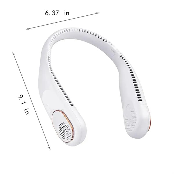 Plastic USB Rechargeable Hanging Neck Fan