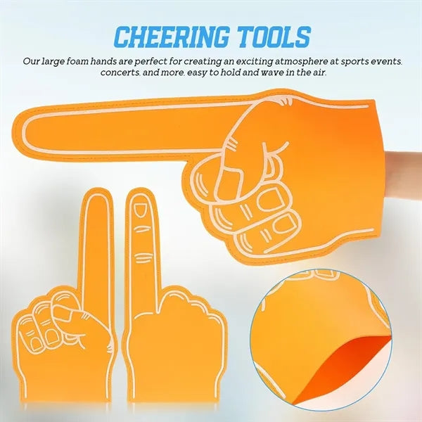 18In Foam Finger Cheer Sports Vibrant Colors DIY
