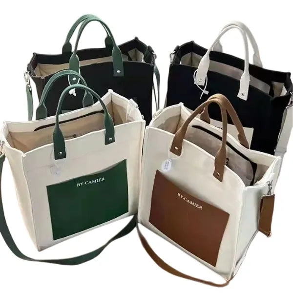 Canvas Tote Bag with Eco-Friendly Design for Shopping