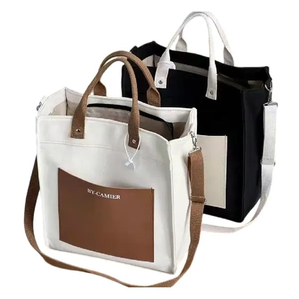 Canvas Tote Bag with Eco-Friendly Design for Shopping