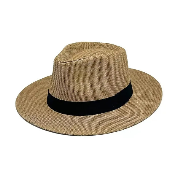 Wide Brim Straw Panama Roll up Hat