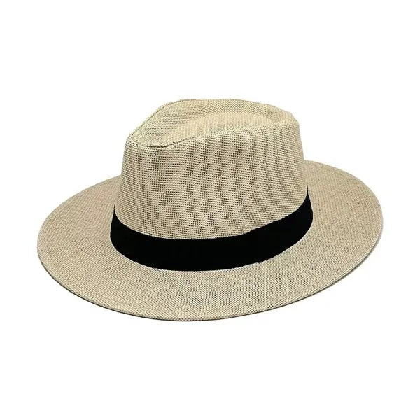 Wide Brim Straw Panama Roll up Hat