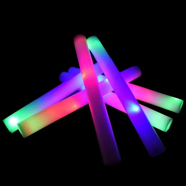 Bulk LED Foam Sticks Glow Wedding Concert Halloween Party