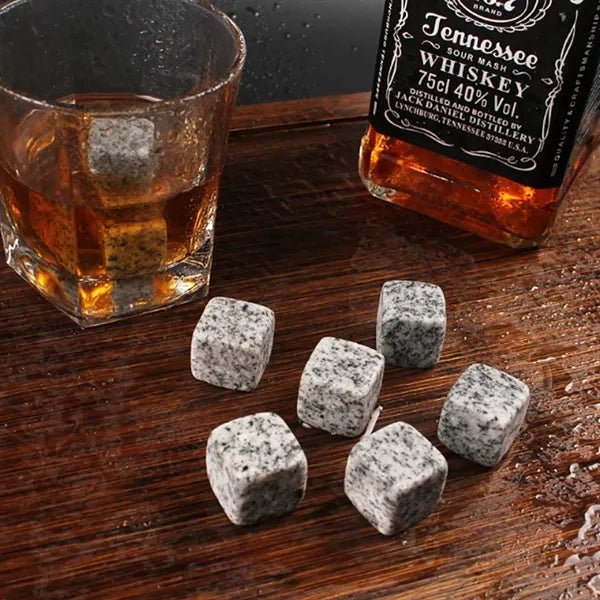Premium Whiskey Stones Gift Set in Wooden Box