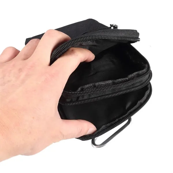 Vertical Canvas Belt Loop Waist Smartphone Holster Pouch
