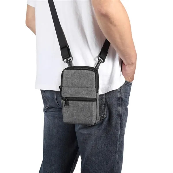 Vertical Canvas Belt Loop Waist Smartphone Holster Pouch