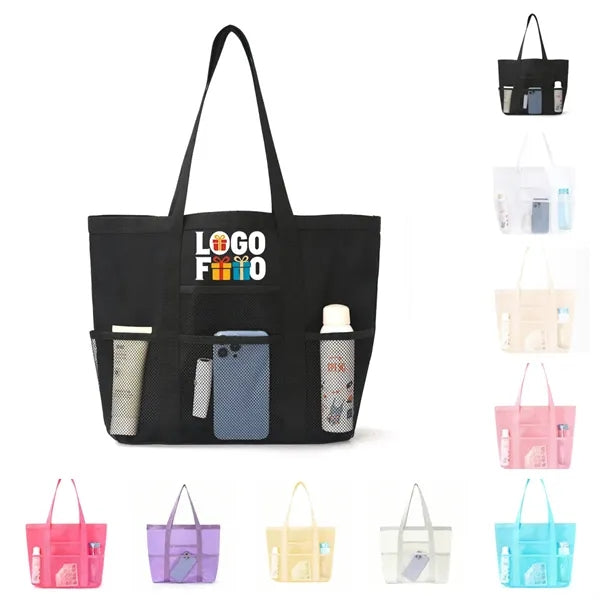 Waterproof Multi Pocket Tote Bag for Beach Shopping