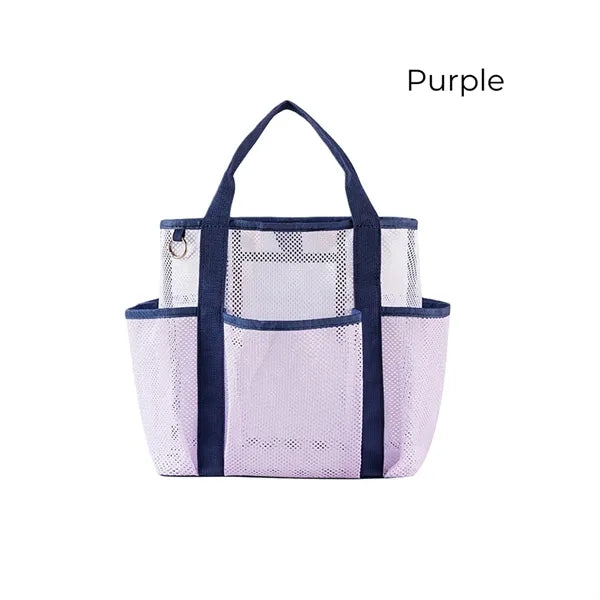Breathable Mesh Beach Tote with Multi Pockets