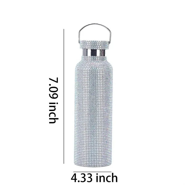 Rhinestone Large Mouth Insulated Water Bottle